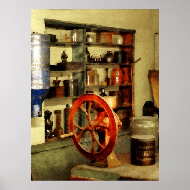 Affiche Coffee Grinder et sucre (Devant)