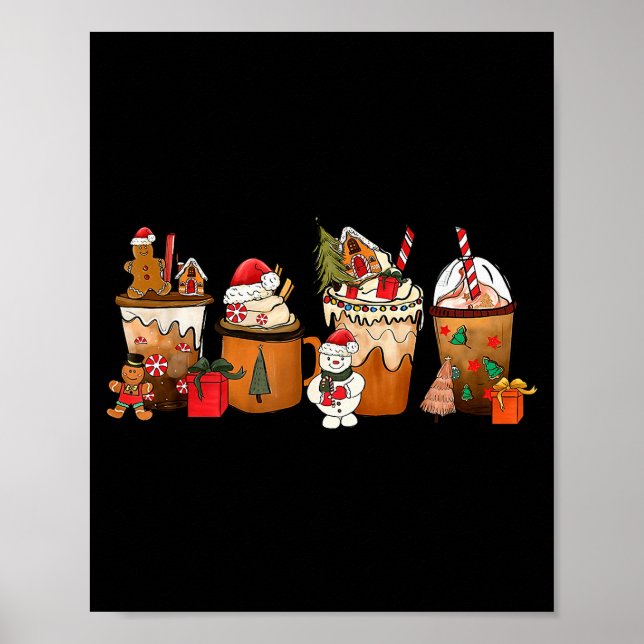 Affiche Coffee Hot Cocoa Merry Christmas Xmas Family Pajam (Devant)