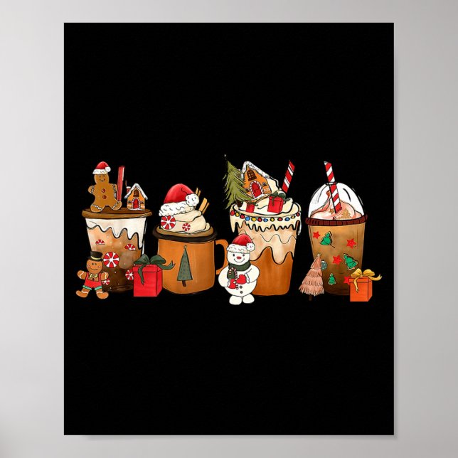 Affiche Coffee Hot Cocoa Merry Christmas Xmas Family Pajam (Devant)