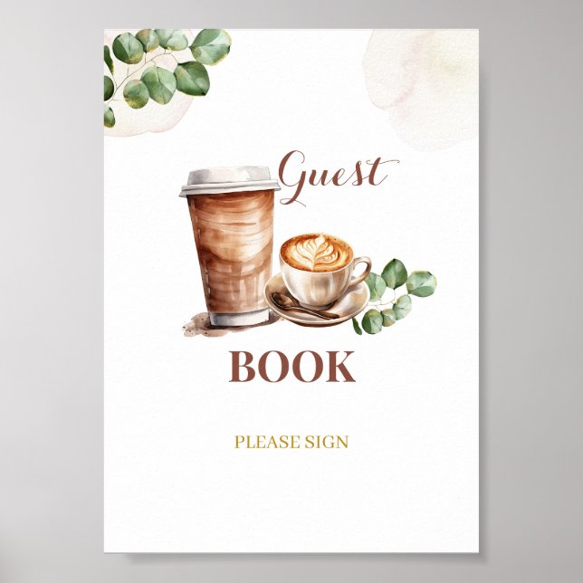 Affiche Coffee Love est en train de brasser Guest Book Par (Devant)