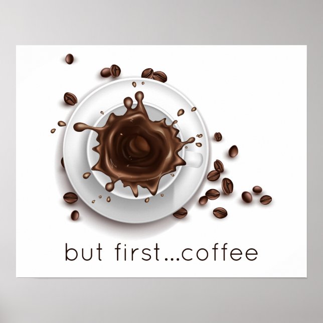 Affiche Coffee Splash mais premier café dire (Devant)