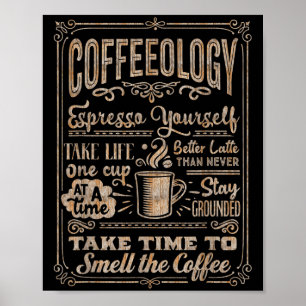 Affiche Coffeeology - Amoureux amusants du café Inspiratio