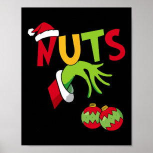 Affiche Coffret de Noël Noix Châtaignes Xmas Couple Corres