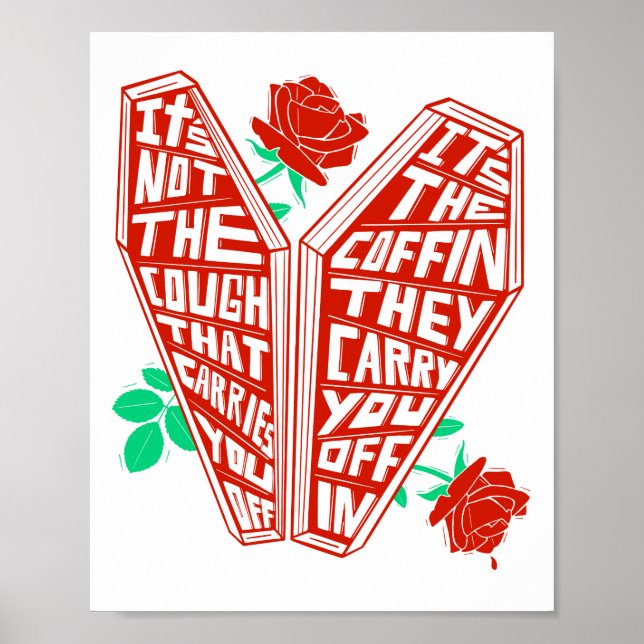 Affiche Coffret de toux Rose Color Art (Devant)
