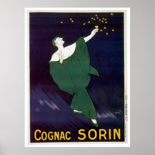 Affiche Cognac Sorin Vin Vintage Boire Ad Art