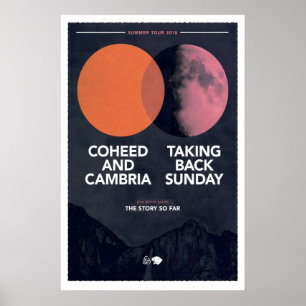 Affiche Coheed And Cambria Tournée d'été 2018 REPRODUCTION