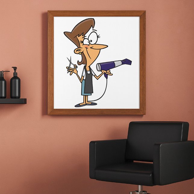 Affiche Coiffeur au travail (Créateur téléchargé)