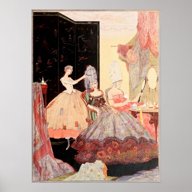 Affiche Coiffeur - Image vintage (Devant)