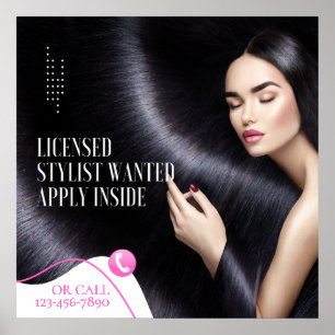 Affiche Coiffeur licencié personnalisé recherché Postuler
