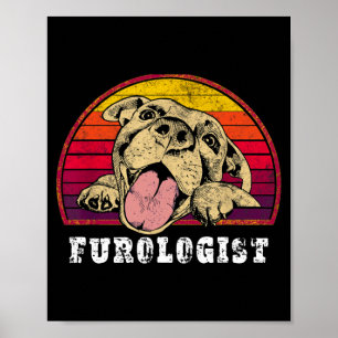 Affiche Coiffeur pour chiens drôle furologue homme coiffeu