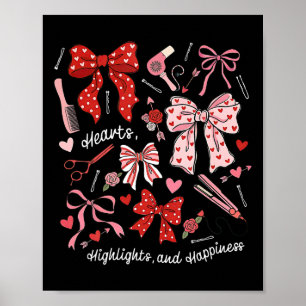 Affiche Coiffeuse à ruban coquette Saint-Valentin