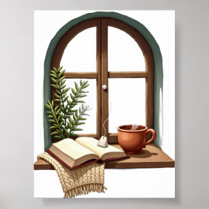 Affiche Coin de lecture nature morte