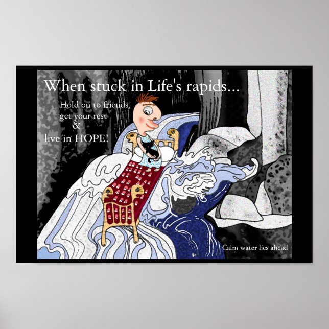 Affiche Coincé dans les Rapids de la Vie... (Devant)