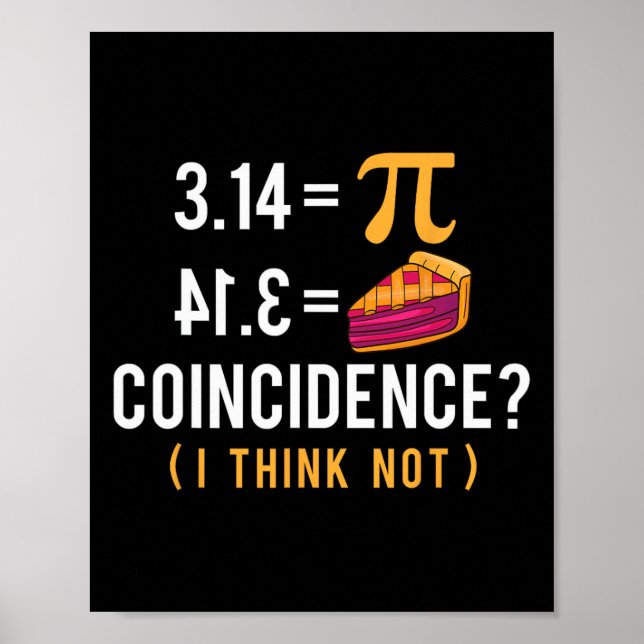 Affiche Coïncidence Pi Pie - Math Lover Pi Day Science (Devant)