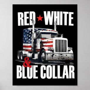 Affiche Col bleu rouge et blanc Patriote américain