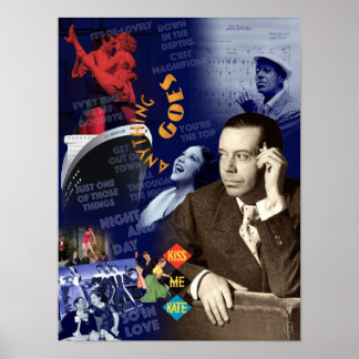 Affiche Cole Porter Collage Portrait