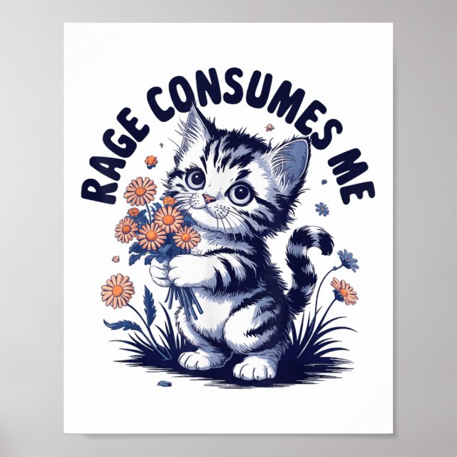 Affiche Colère Emotion Amusante Rage Rage Rage Rage Me Con (Devant)