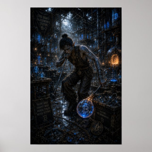 Affiche Colère Silencieuse / Souffleur de Verre / Atelier  (Devant)