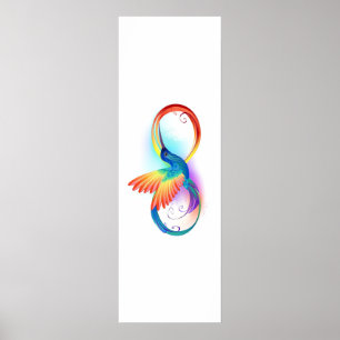 Affiche Colibri arc-en-ciel avec symbole Infinity
