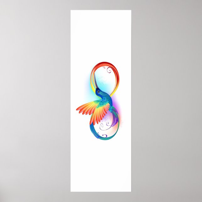 Affiche Colibri arc-en-ciel avec symbole Infinity (Devant)