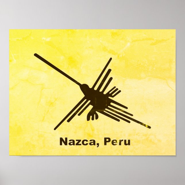 Affiche Colibri en détresse Nazca, Pérou (Devant)