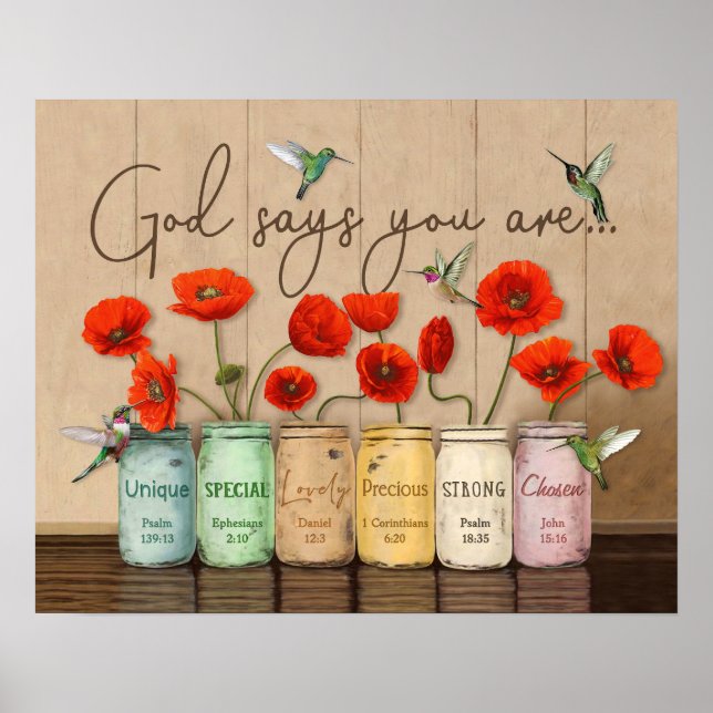 Affiche Colibri et Populations Dieu dit que vous êtes (Devant)