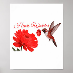 Affiche Colibri Guerrier Cardiaque Sensibilisation aux mal