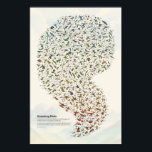Affiche Colibri - Léger<br><div class="desc">Une collection des 422 espèces illustrées de la Monographie de Trochilidæ de John Gould,  ou Famille d’Oiseaux-Humming arrangée par couleur.</div>