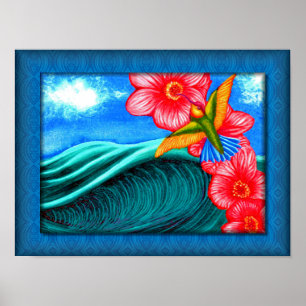 Affiche Colibri Océan