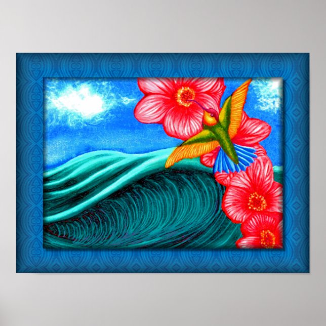 Affiche Colibri Océan (Devant)