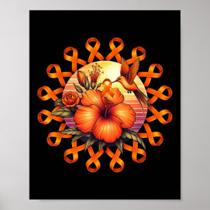 Affiche Colibri Ruban Orange Tournesol Sensibilisation à l