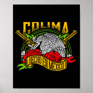 Affiche Colima Mexique Souvenir Mois du patrimoine hispani