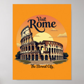 Affiche Colisée Rome Conception Vintage