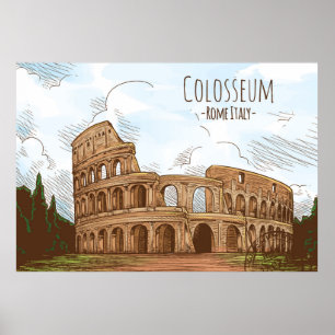 Affiche Colisée Rome Italie