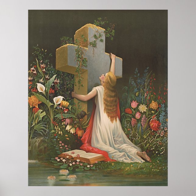 Affiche Collage à l'oeuvre Vintage croisée (Devant)