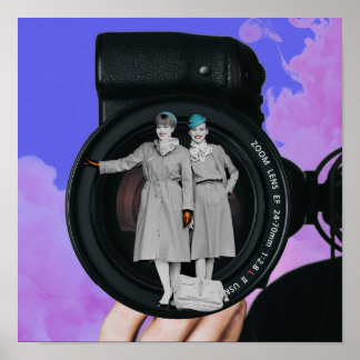 Affiche Collage Art Imprimer "Ciels amicaux"