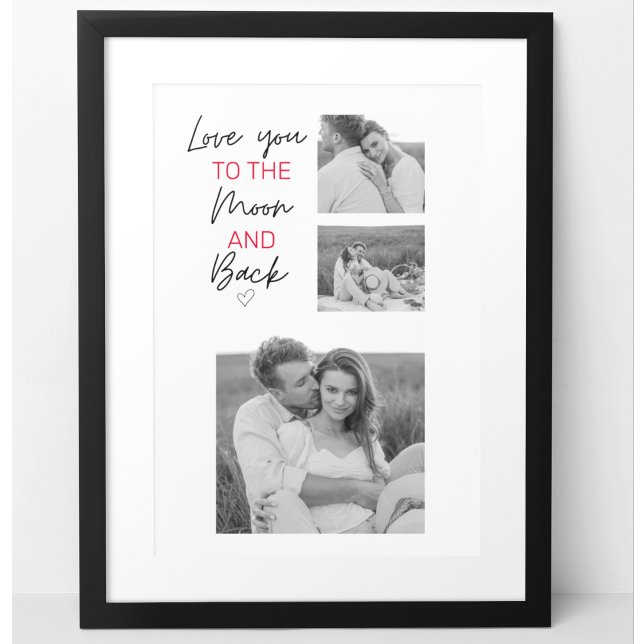 Affiche Collage Couple Photo & Citation Romantique À La Lu (Créateur téléchargé)