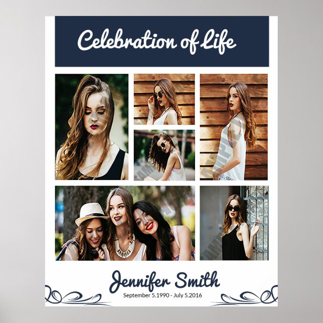 Affiche Collage d'affiche de bienvenue funéraire (Devant)