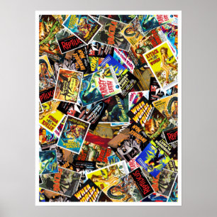 Affiche Collage d'affiches de films de science-fiction et