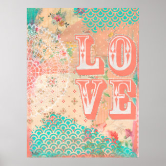 Affiche Collage d'amour Art en techniques mixtes Impressio