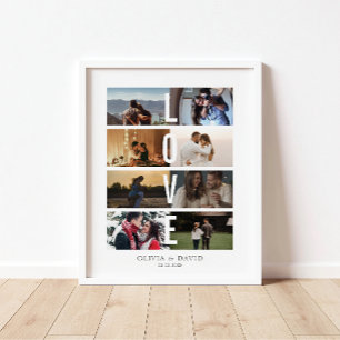 Affiche Collage d'amour de 8 photos