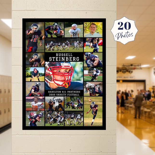 Affiche Collage de 20 photos de sport (Créateur téléchargé)