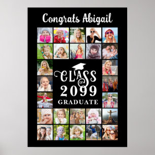 Affiche Collage de 26 photos de remise de diplômes Année d