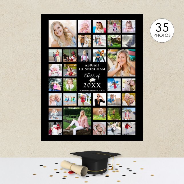 Affiche Collage de 35 photos pour la remise des diplômes A (Créateur téléchargé)