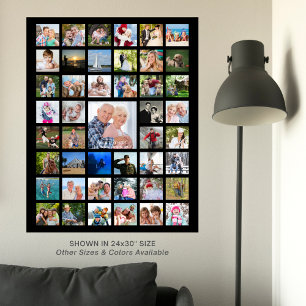 Affiche Collage de 45 photos personnalisé avec couleur sur