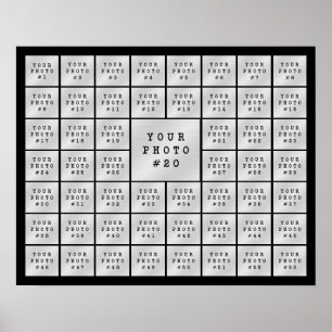 Affiche Collage de 53 photos de couleur personnalisée