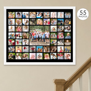 Affiche Collage de 55 photos de couleur personnalisée simp