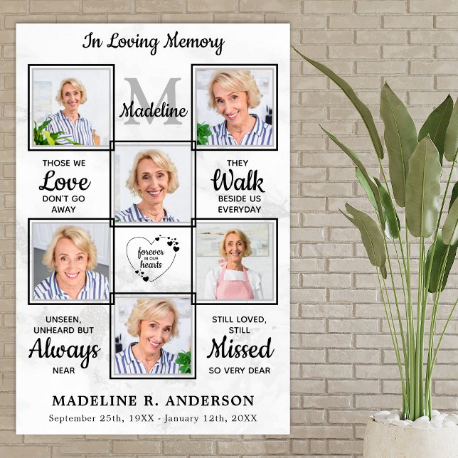 Affiche Collage de 6 photos pour le mémorial funéraire En  (Créateur téléchargé)