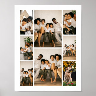 Affiche Collage de 8 photos personnalisé