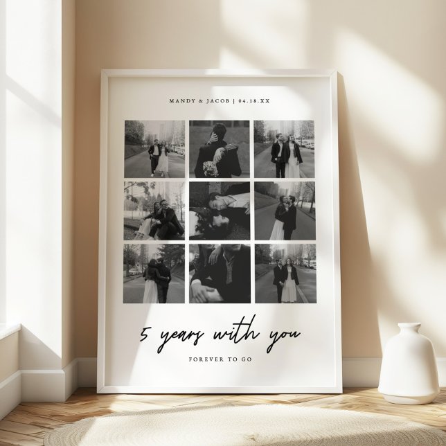 Affiche Collage de 9 photos du 5° anniversaire de la pério (Créateur téléchargé)